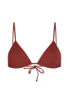 anja triangle bikini top sparkling terracotta front