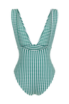 anja maillot de bain une pièce le plongeant vichy vert derrière