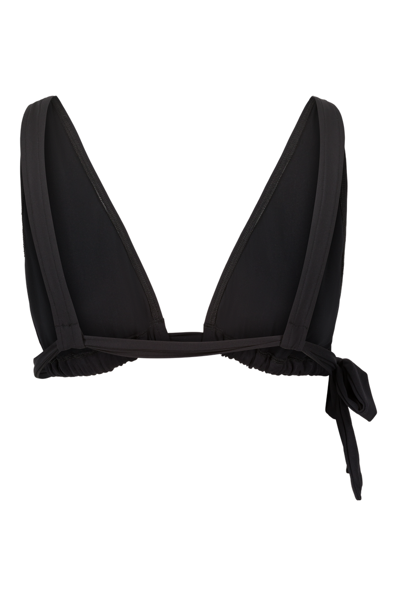 anja adjustable bikini black scarf swimsuit top  