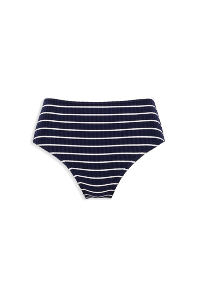 La Magnétique - Rayé Marine - Culotte Haute