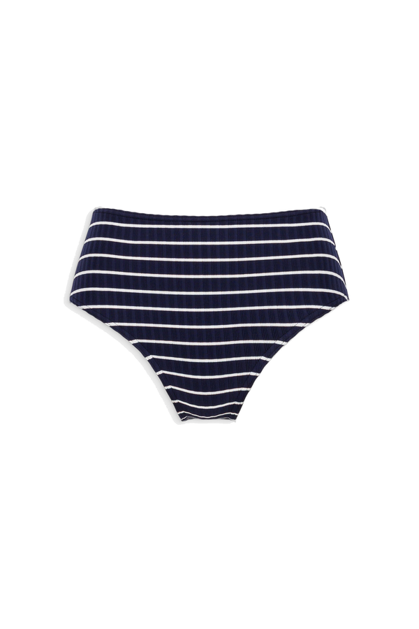 La Magnétique - Rayé Marine - Culotte Haute
