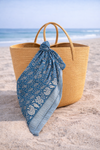 Le Paréo - Flowers Print - Grey Blue