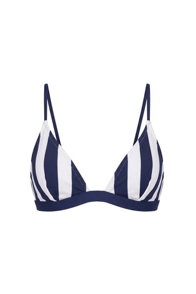 Le Minimaliste - Rayé Bleu Marine - Haut Triangle