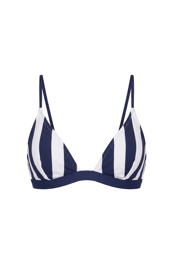 Le Minimaliste - Rayé Bleu Marine - Haut Triangle