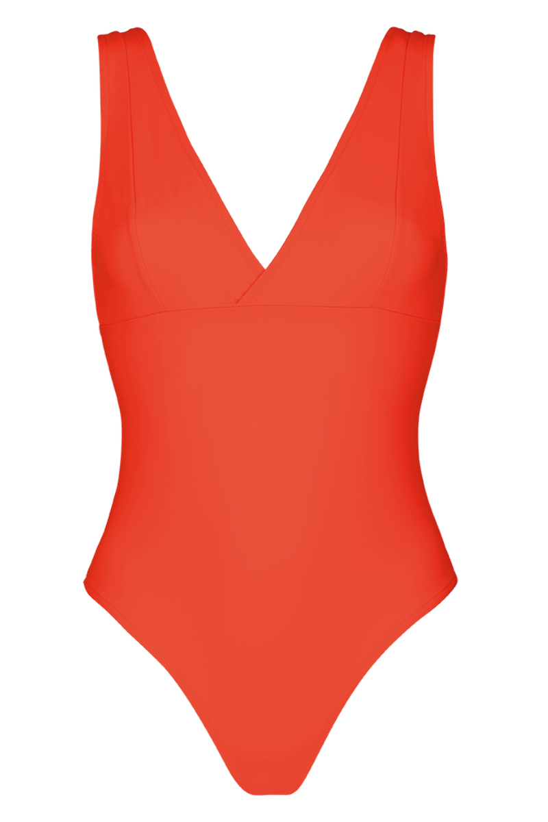 maillot de bain une pièce orange