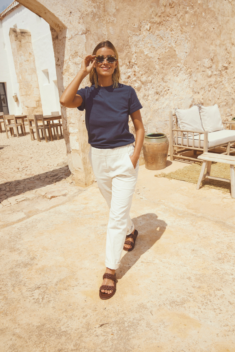 anja prêt à porter pants le fûté cream background shooting