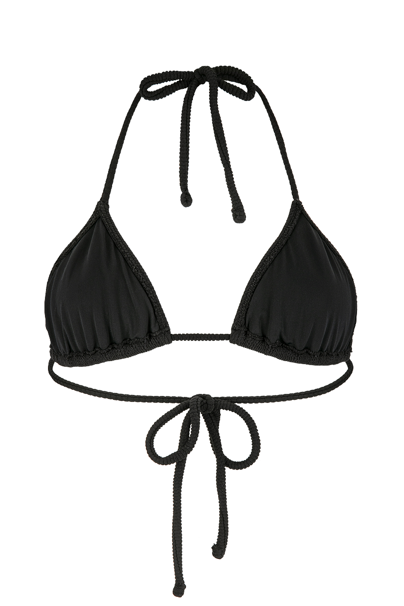 anja triangle bikini top black charmeur behind