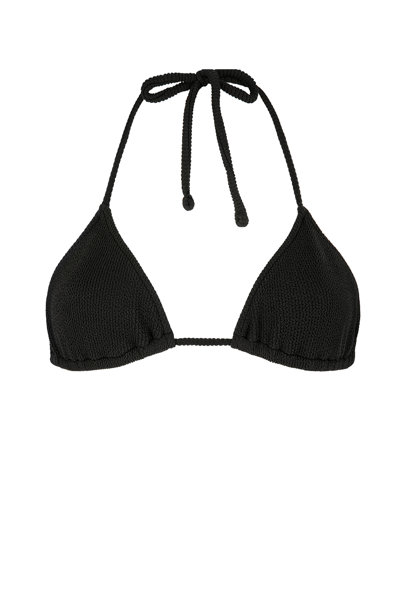 anja triangle bikini top black charmeur front
