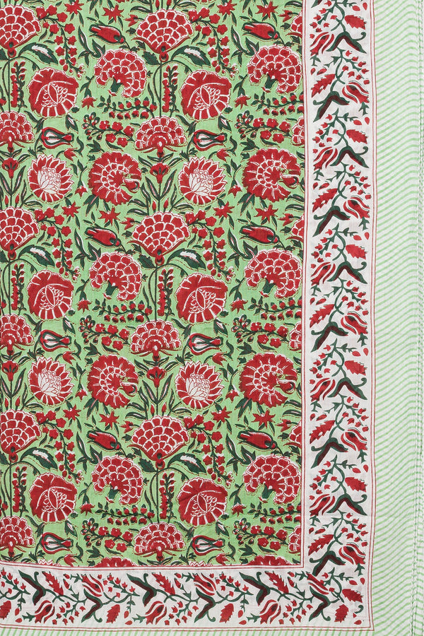 Le Paréo - Imprimé Paon Rouge - Vert