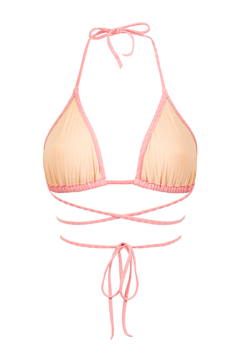 anja triangle bikini top l'enchanteur pink behind