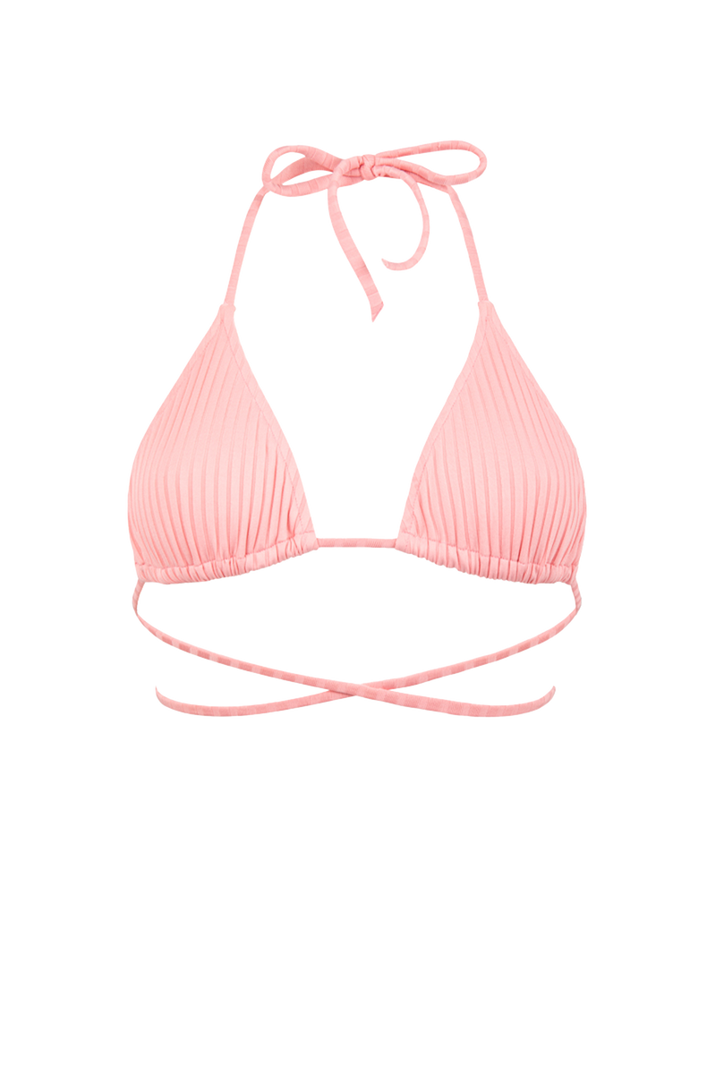 anja triangle bikini top l'enchanteur pink front