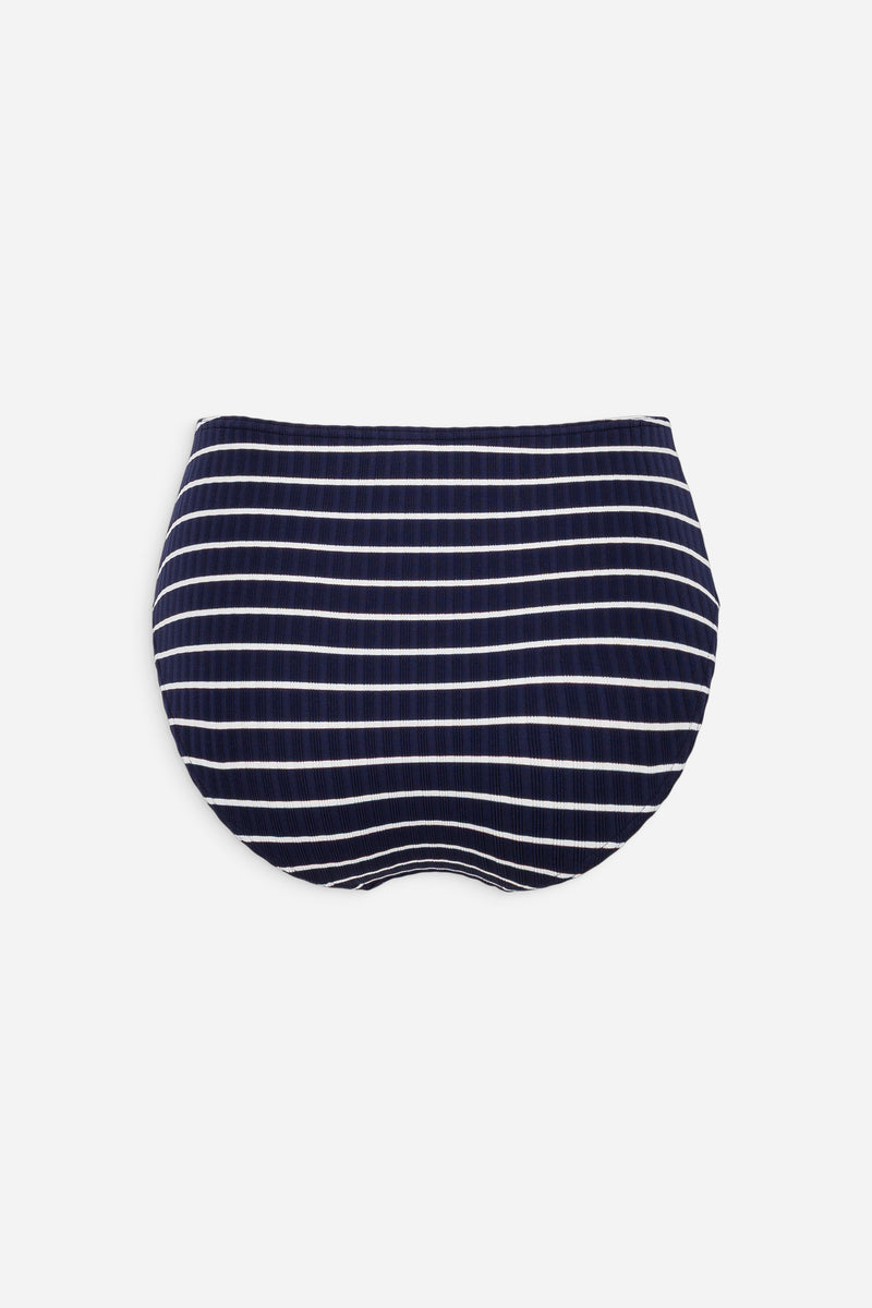 La Magnétique - Rayé Marine - Culotte Haute