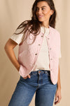 anja ready-to-wear sleeveless jacket la détendue striped pink