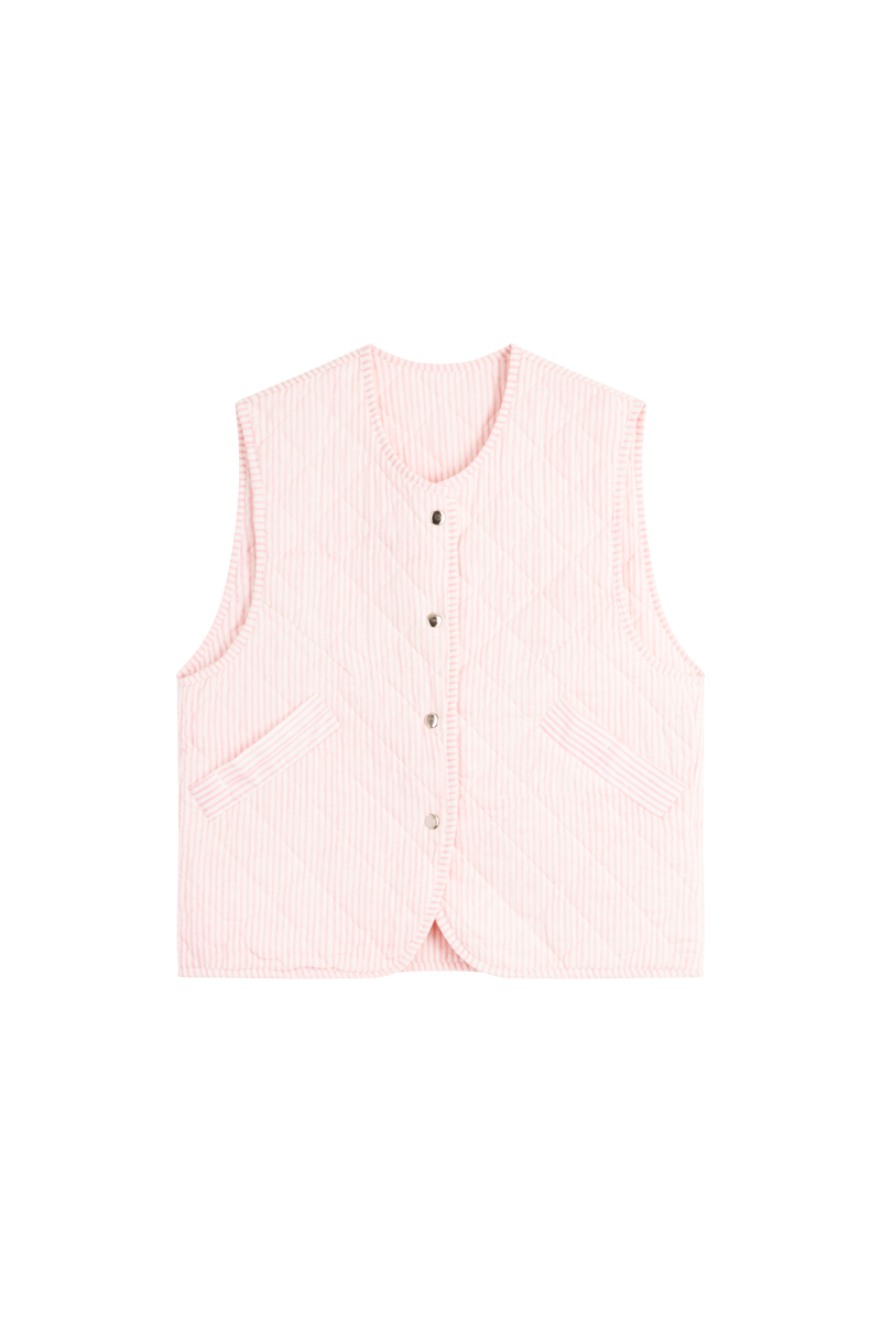 anja ready-to-wear jacket la détendue striped pink front