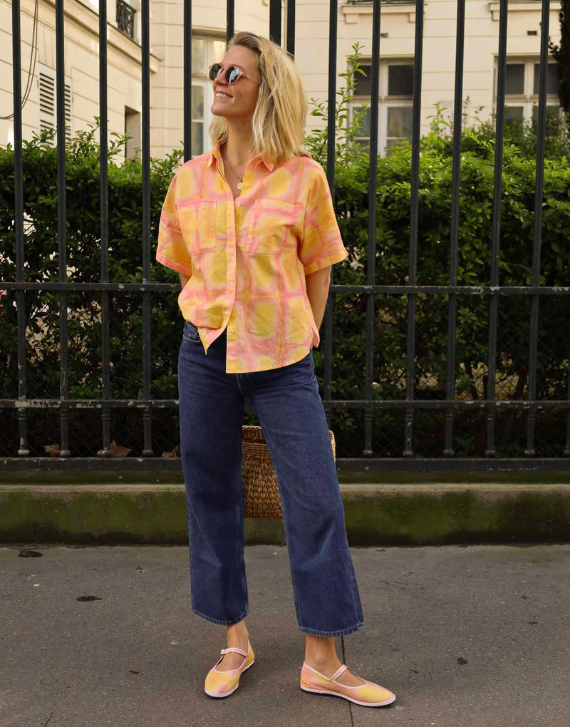 anja x capulette shoes la bambina tie & dye  photo campaign