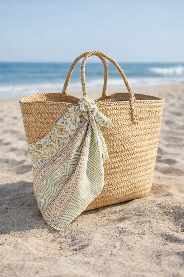 Le Paréo - Imprimé Fleurs Jaune  - Blanc