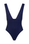 anja swimsuit one-piece navy plunge front