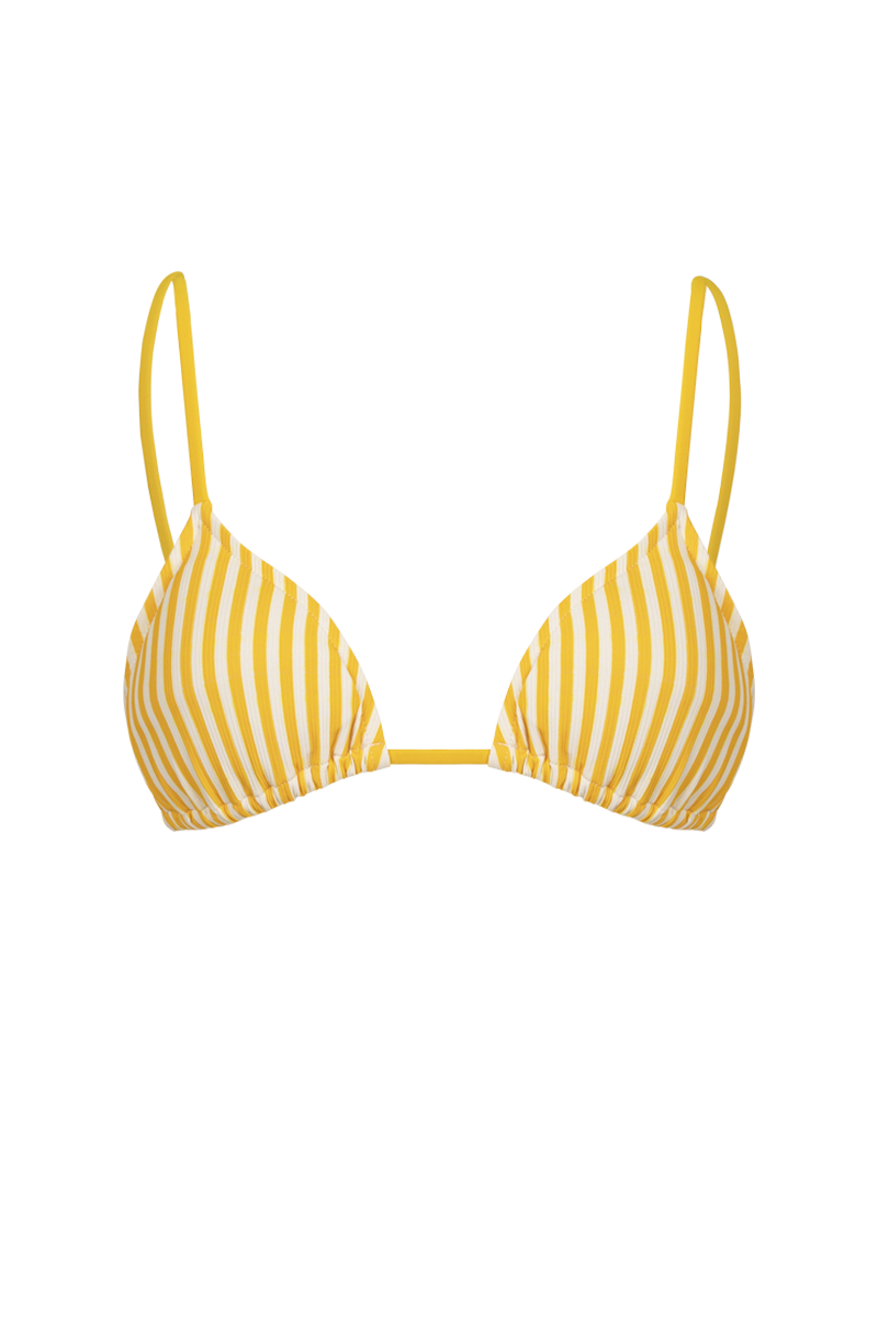 Le Radieux - Yellow striped - Triangle bikini top