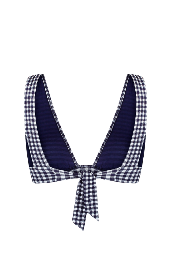 L'Ensorcelant - Vichy Marine - Scarf bikini top